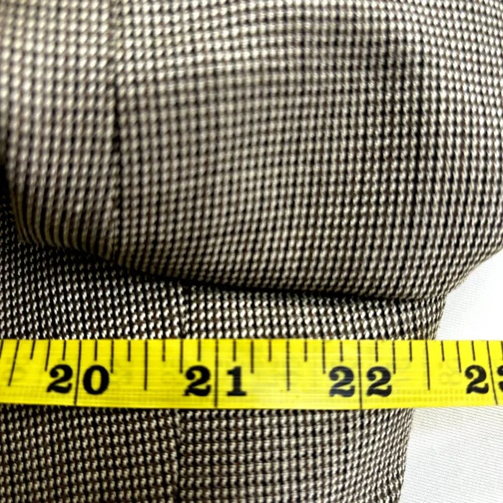Andrew Fezza Men's Flannel Sport Coat Blazer Size‎ 43R Silk Wool Tan Suit Jacket